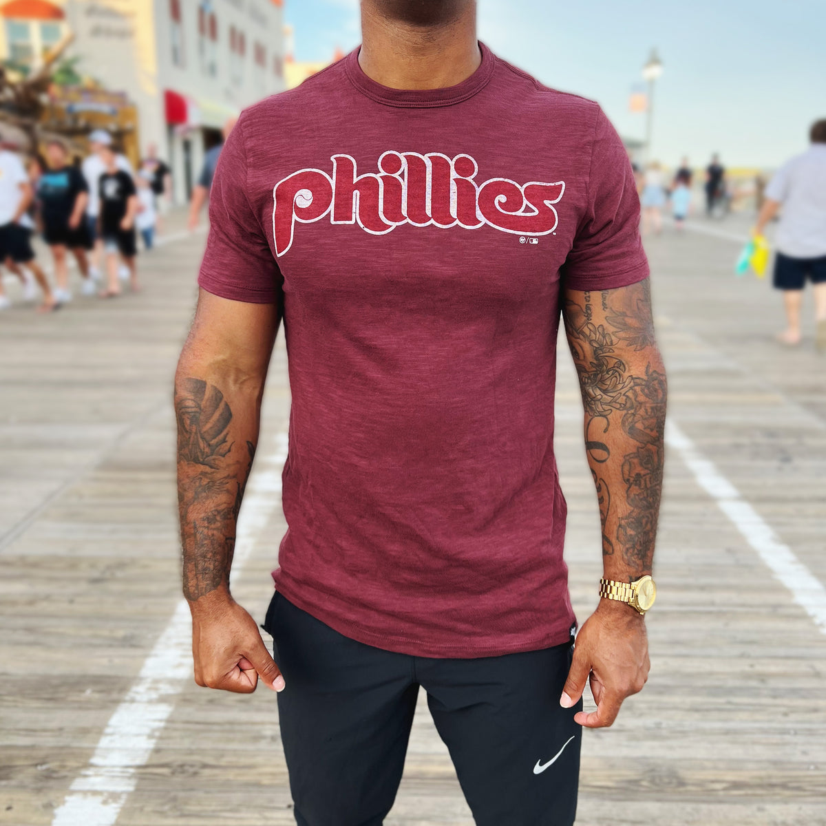 Cooperstown Philadelphia Phillies Retro Phillies Wordmark MLB T-Shirt